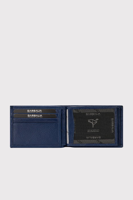 Zoozie Bags Cartera Azul Marino Hombre 100% Piel Genuina Elegante y Duradera para Uso Diario o Formal